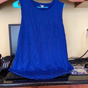 A New Day XXL Blue Scooped Bottom Sleeveless Top